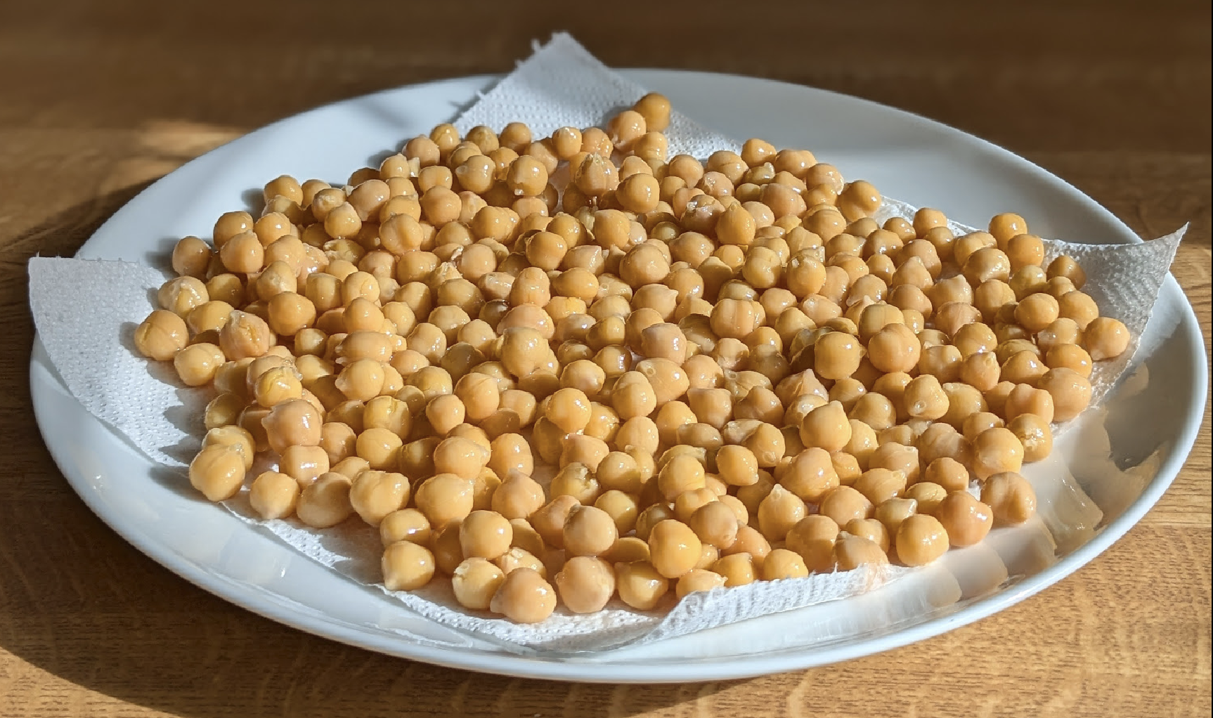 Chickpeas on a plate